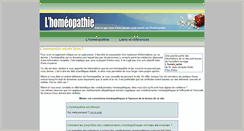 Desktop Screenshot of lhomeopathie.fr